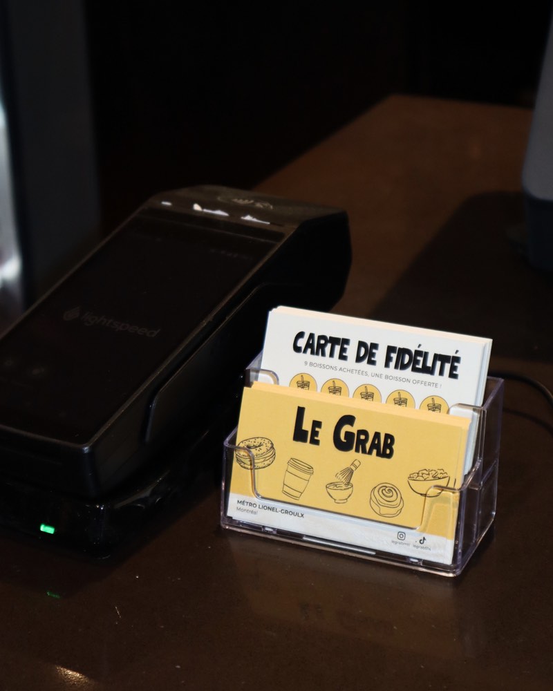 Cartes de fidélité Le Grab au comptoir
